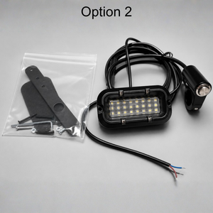 Luce LED Stile Baja Interamente in Metallo, Luce Ausiliaria Posteriore Alimentata a Batteria o Cablata <span class=keywords><strong>per</strong></span> <span class=keywords><strong>Moto</strong></span> Elettriche e Dirt Bike - Product Image 5
