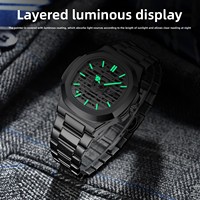 Montre automatique de luxe pour homme avec bracelet en acier inoxydable, montre mécanique de haute qualité, lumineuse et étanche