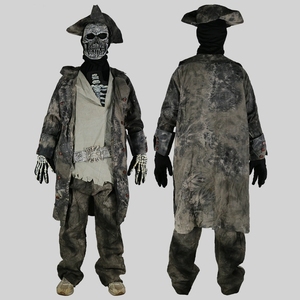 Máscara de Esqueleto y <span class=keywords><strong>Mono</strong></span> de Demonio Gritando para Fiesta de Halloween, Cumpleaños, Navidad, con Diseño de Calavera Blanca y <span class=keywords><strong>Negra</strong></span>, Ideal para Cosplay y Escenario - Product Image 1