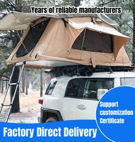 Tente de toit de voiture portable entièrement automatique pour deux personnes équipement de voyage auto-conduite pliable nouvel état pour le camping en plein air