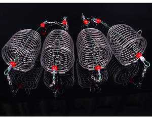 Cage à appâts de pêche à la <span class=keywords><strong>carpe</strong></span> en acier inoxydable TAIGEK avec panier à fond rond pour lac et rivière - Product Image 3