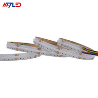 Светодиодная лента RGB 6 в 1 высокой плотности с технологией COB, CRI90, 24В, RGB CCT, 840 светодиодов на метр, без точек, ширина 12 мм, с функцией изменения цвета