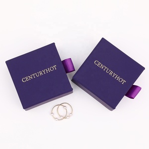 Custom Logo Sliding Jewelry Packaging <b>Box</b> Dark Purple Paper Jewelry <b>Box</b> for Necklace <b>Earrings</b> Handmade Gift <b>Box</b> 6x6cm - Product Image 6