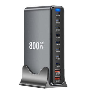 Stazione di Ricarica Desktop 10 in 1 da 800W GaN con 8 Porte Type-<span class=keywords><strong>C</strong></span> e <span class=keywords><strong>2</strong></span> USB, Caricatore Rapido PD per iPhone 17 16 15, Telefoni e Laptop - Product Image 2