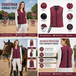 Chaleco Airbag Ecuestre con Protección Anticaídas, Impreso, Spandex/Nylon, Unisex, Sistema Inflable Estable, Ropa de Seguridad Confiable para Montar a Caballo - Product Image 2