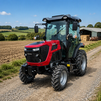 Tracteur utilitaire 4x4 de 75 CV pour distributeurs européens avec cabine climatisée, certification COC CE, idéal pour l'agriculture et les travaux de maintenance immobilière