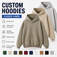 Sudaderas con Capucha para Hombre de Tallas Grandes, de Alta Calidad, 350g, Corte Holgado, Felpa, Personalizables, Venta al Por Mayor