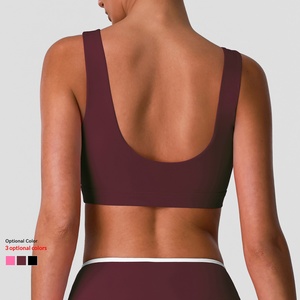 Sujetador deportivo de yoga de estilo europeo-americano, de alta sujeción, sin mangas, de secado rápido, que realza la espalda, de una pieza y con amortiguación. - Product Image 3