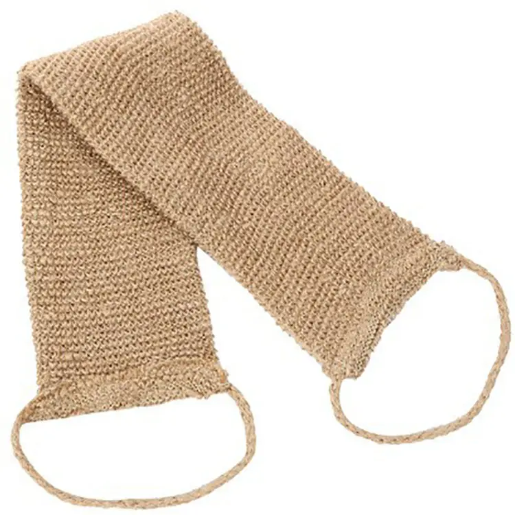 100% ceinture en sisal naturel corps exfoliant gant lavage éponges dos ceinture de bain en jute