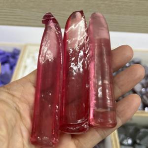 DS 보석 0.2 kg/Lot #19 핑크 Padparadscha DIY 보석에 대 한 절단되지 않은 합성 커런덤 거친 돌 - Product Image 4