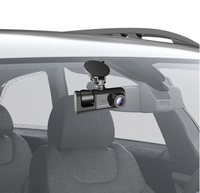 Caméra embarquée HD 1080p avec écran IPS de 2,0 pouces, 3 objectifs, enregistrement en boucle à 170 degrés et WIFI, caméra de tableau de bord noire pour voiture