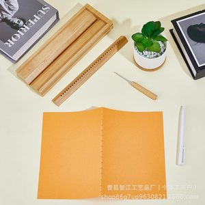 Encuadernador de bambú, kit de encuadernación de libros de madera, para amantes de los libros, perforadora, encuadernador de documentos de papel - Product Image 4