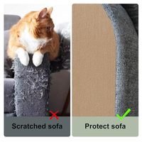 Tapis anti-griffures pour chat en polyester durable 40x100cm, auto-adhésif, pour arbre à chat, étagères