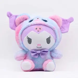 Wholesale Kids Gift Cartoon Tie Dye Series Kulomi My Melodi Cinna Super Soft HK Stuffed Plush Doll