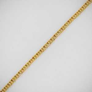 กำไลข้อมือเพชรทรงบาแกตต์สำหรับผู้หญิง ทองคำ 14K สีเหลือง สามารถสวมซ้อนกันได้ พร้อมการฝังแบบ Bezel Setting - Product Image 6