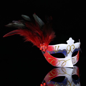 Nouveau Masque de Bal Masqué Créatif et Tendance pour Halloween, Personnalisé avec Plumes Décoratives, Vente en Gros Transfrontalière - Product Image 2