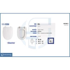 Couvre-siège de toilette Esedra Bull Vase à dégagement rapide avec fermeture douce, en plastique UF et PP moderne pour salle de bain - Product Image 2