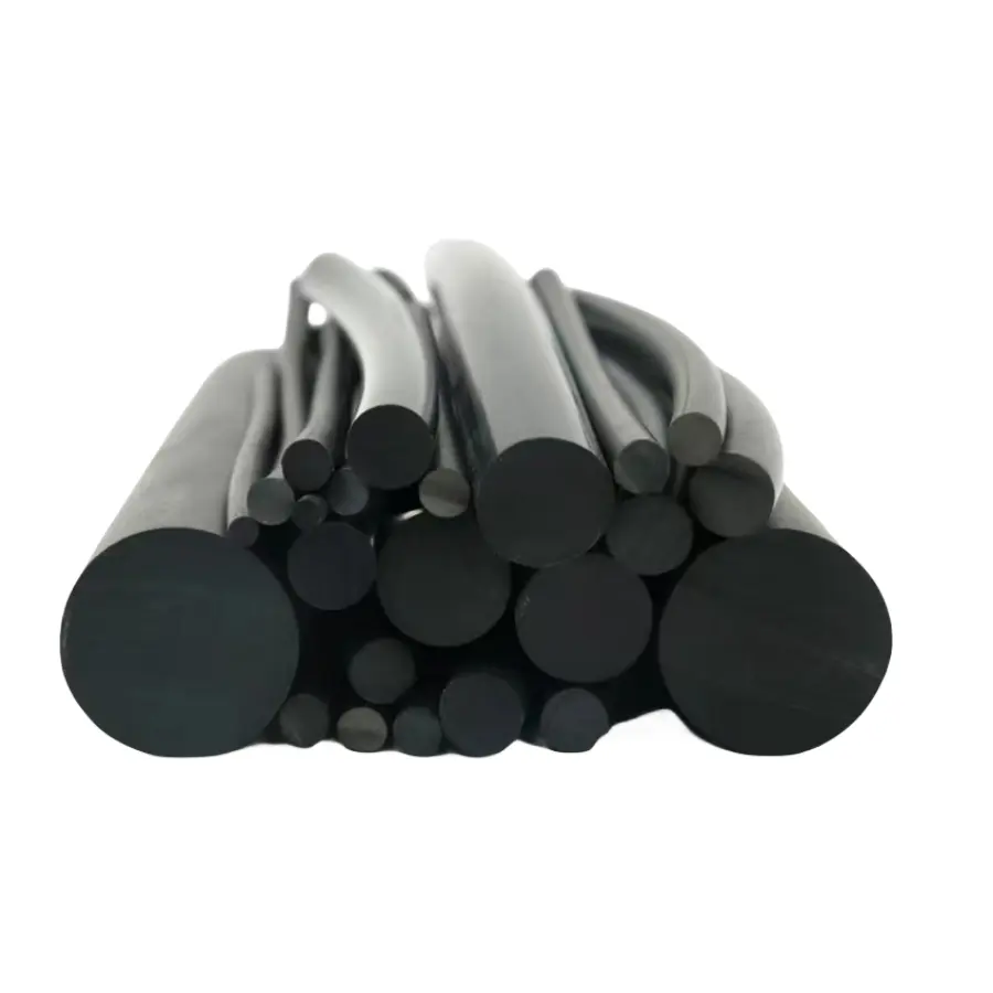 Customized EPDM rubber silicone rubber sealing strip solid rubber round cord bar