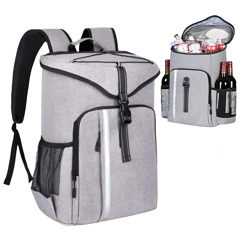 Multifunction 30 Cans Large Insulated Picnic Backpack Bag Portable Leakproof Camping Cooler Backpack Bag