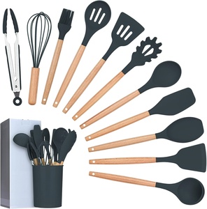 Ensemble d'ustensiles de cuisine en silicone résistants à la chaleur pour ustensiles de cuisson antiadhésifs - Product Image 1
