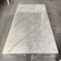 Panneaux muraux modernes en PVC imitation marbre, imperméables et résistants aux UV, pour villas et hôtels, avec découpe sur mesure.