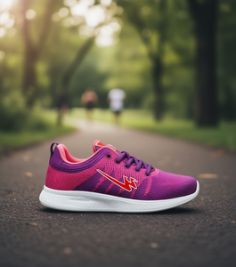 Scarpe da Fitness da Donna con Tomaia in Rete, Suola in Gomma, Intersuola in EVA, Colore Viola Rosa, Modello 381 - Product Image 2