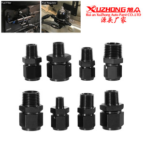 Adaptador de refrigeración de aceite de aluminio Asahi AN4 AN6 AN8 a 1/2NPT 1/4NPT 3/8NPT, conector macho negro roscado para actualización y reacondicionamiento - Product Image 2