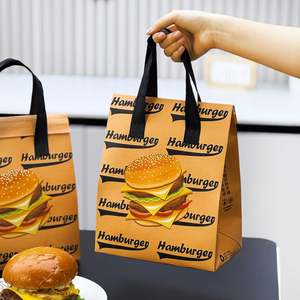 Sac de livraison de nourriture en aluminium non tissé jetable pour hamburgers, restauration rapide, emballage à emporter, vente en gros d'usine - Product Image 3
