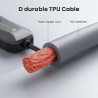 Chargeur de voiture électrique portable AC, norme européenne TYPE2, monophasé, 7KW, courant réglable 32A, prise CE bleue