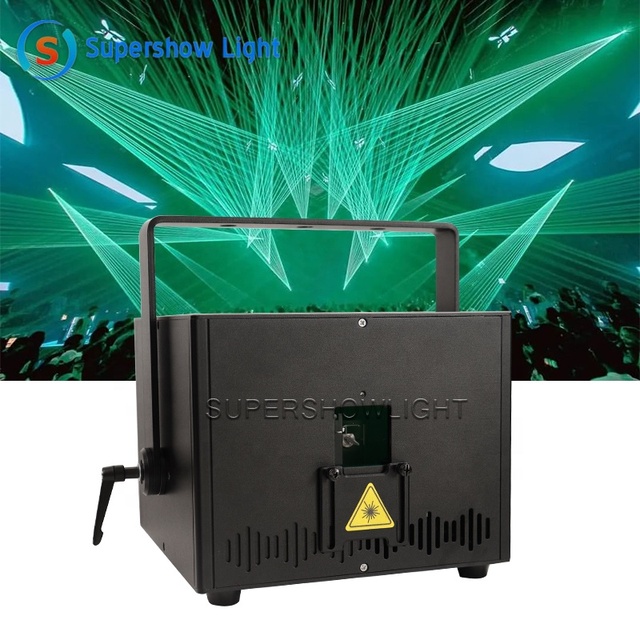 ILDA 3w 5w 8w 10w Full Color Rgb 3d Animation Disco Laser Software Stage Light Projector for Wedding Show