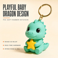 Porte-clés de voiture 3D sur le thème des dinosaures amusants : porte-clés en caoutchouc souple PVC personnalisés avec logos personnalisés du fabricant