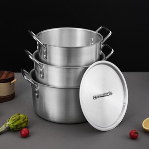 5 uds 7 Uds juegos de utensilios de cocina de olla de <span class=keywords><strong>aluminio</strong></span> cazuelas gruesas pesadas 14-26CM venta al por mayor grandes utensilios de cocina sopa ollas juego de sartenes - Product Image 6