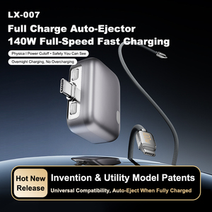 Chargeur intelligent 2026 à charge complète, chargeur Type-C à éjection automatique, chargeur rapide 140W avec coupure automatique et protection de la batterie pour téléphone et ordinateur portable - Product Image 3