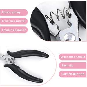 Pinzas para Extensiones de Cabello Metálicas Obexa OBP-93822 de 5.5 Pulgadas con Mango Ergonómico Antideslizante para Instalar y Retirar Microperlas - Product Image 3