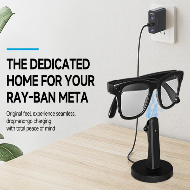 Fast Charging Stand for Ray-Ban Glasses Charging Stand USB-C Cable for Rayban Meta&Oakley Smart Ai Glasses