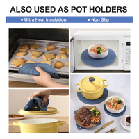 Sous-verre multifonctionnel en silicone carré en nid d'abeille Set de table isolé Casserole de cuisine Ménage épaissi Tapis de nourriture Coussinets