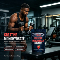 Gummies de créatine monohydrate personnalisables OEM/ODM 5000mg – Supplément de créatine sans sucre pour la routine quotidienne