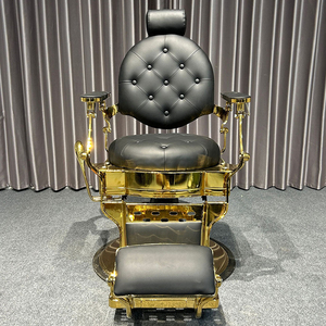 Hiện đại tiệm hớt tóc đồ nội thất đầy đủ màu đen làm tóc Styling ghế sang trọng Heavy Duty cạo cắt tóc ghế để bán - Product Image 4