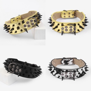 Collier anti-morsure à rivets pour chien, collier de cou pour grand chien, collier de cou pour <span class=keywords><strong>bouledogue</strong></span>, collier anti-morsure pour chien de type American <span class=keywords><strong>Bully</strong></span>, fournitures pour animaux de compagnie - Product Image 2