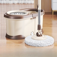 Serpillère en microfibre à manche en acier torsadé, légère et durable, avec essorage sur quatre côtés, auto-essoreuse, 2 têtes de serpillère pour la maison, le bureau et les hôtels
