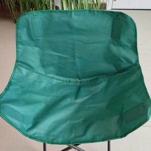 Moon Chair Outdoor Folding Beach Chair Khaki Oxford Cloth Portable Camping Fishing Stool Rounded <b>Backrest</b> One Size - Product Image 3