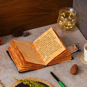 Diario de cuero con mapa del mundo en relieve, cuaderno vintage hecho a mano con borde deshilachado, diario de viaje antiguo. - Product Image 4