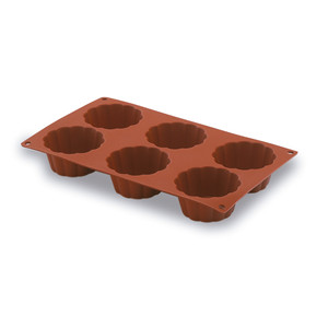 Stampo per Brioche Pastryflex a 6 cavità, antiaderente, per pane e prodotti da forno - Product Image 1