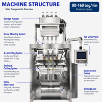 Machine d'emballage automatique multi-pistes pour sachets de poudre protéinée et d'électrolytes de 10 à 30 g, prix usine CE