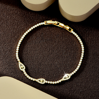 Bracelets en forme géométrique couleur or avec zircone cubique pour femmes, bijoux de fête nuptiale, accessoires Bijoux B132