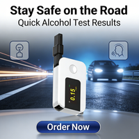 Alat Tes Alkohol Napas Airsense K1 Fuel Cell Presisi Tinggi LCD Pengisian Daya USB CE RoHS Responsif Saku Sesuai Standar Penggunaan di Pinggir Jalan Cepat