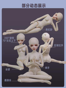 Two-tone Movable Eyes 3/4 Scale Vinyl Fashion Doll Nymeng Princess Girl <strong>Dress</strong>-up Full Set 60cm - Product Image 5