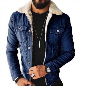 Veste décontractée pour homme de haute qualité, personnalisable, style laine et denim, printemps, OEM, fermeture éclair, tissée - Product Image 3