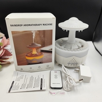 Humidificateur d'air UFO, diffuseur d'arômes Nuage de pluie, diffuseur ultrasonique Goutte de pluie, contrôle à distance, veilleuse, diffuseur champignon, huile essentielle YS
