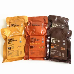 Chocolate Flavour Survival Ration Energy Supply Bag Pack High Energy Biscuits